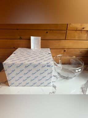 Princess House Clear Crystal Serving Bowl